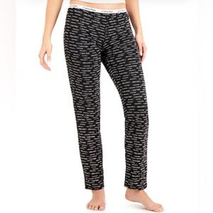 Calvin Klein Women's Black Logo Pajama Pants